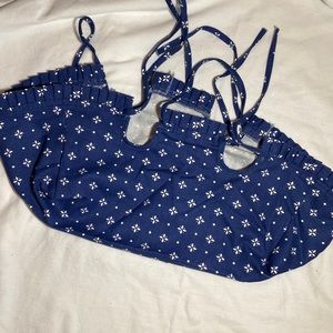 Longaberger liner for Small Gathering basket in Classic Blue